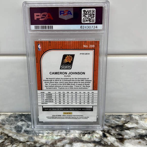 NBA HOOPS Premium Stock - Cameron Johnson Rookie - Prizm PSA 10 - Picture 2 of 3
